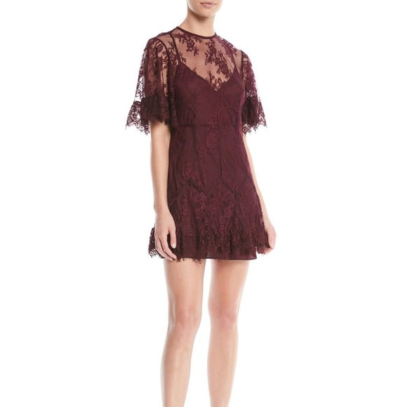 NWT La Maison Talulah Blind Love Illusion Lace Mini Dress XXL - Picture 7 of 7